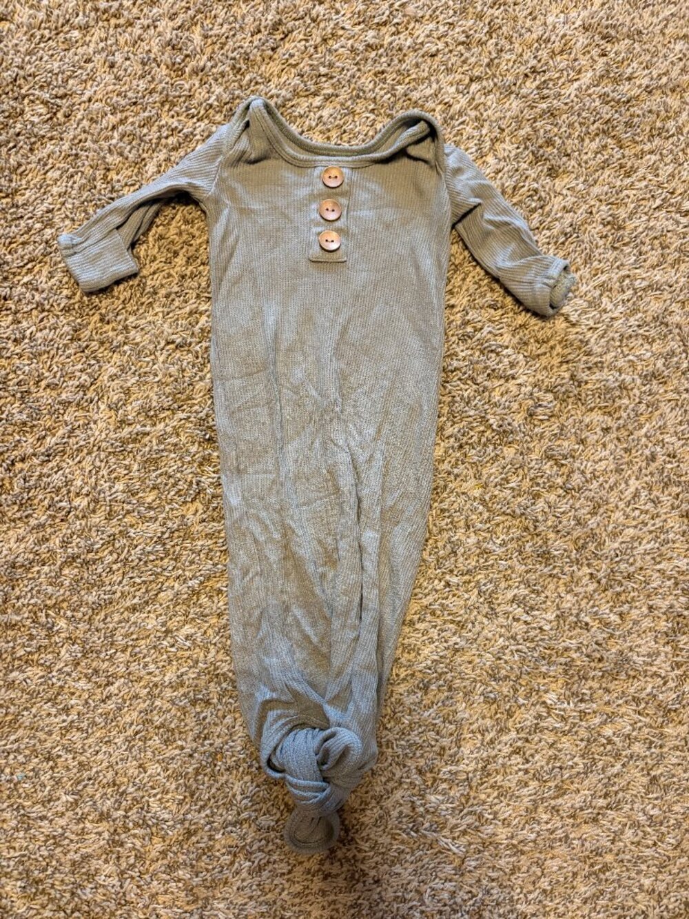 Caden Lane sage green waffle knot gown